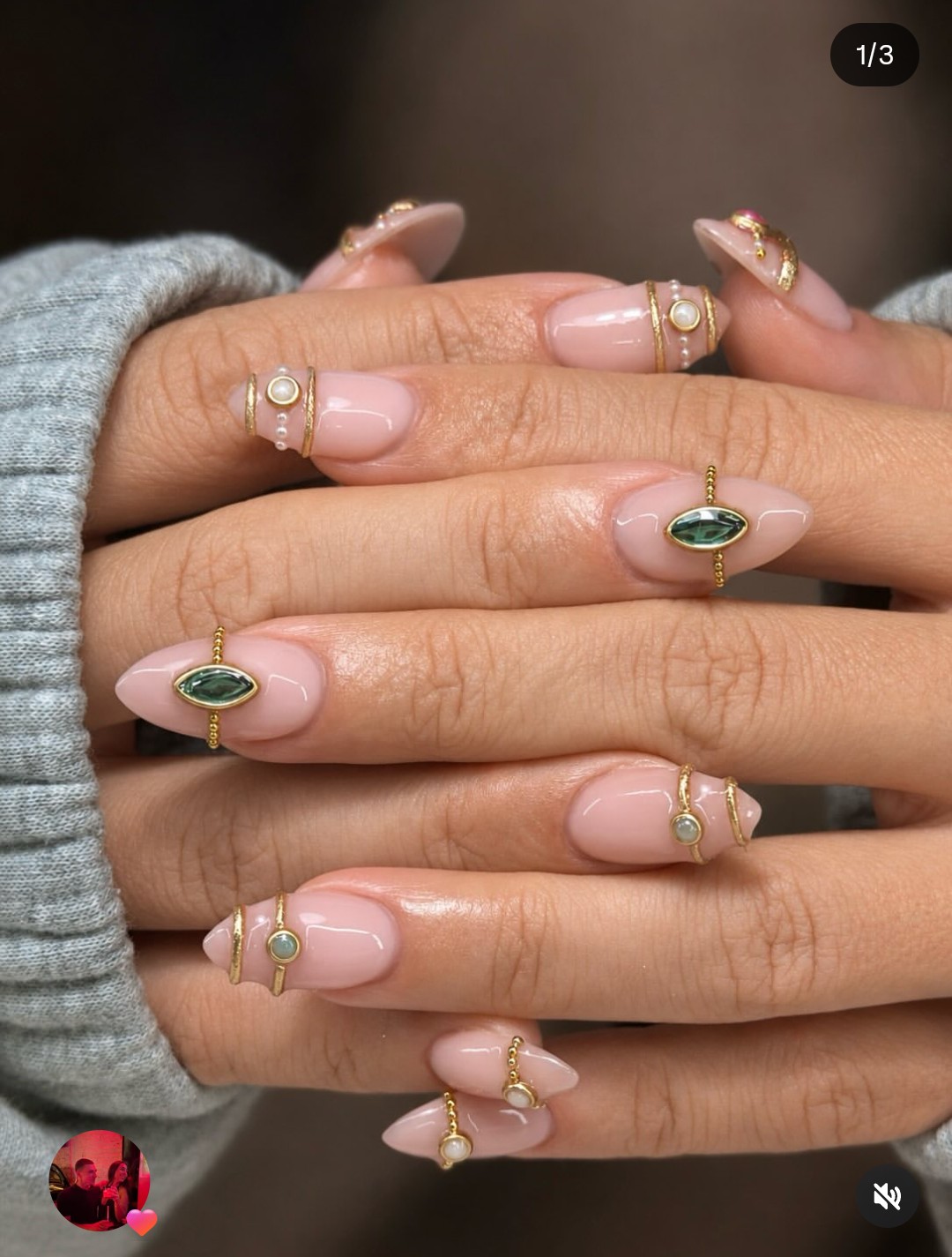 Jewelled nude set